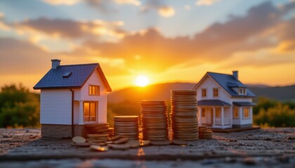 Real Estate Investment Growth at Sunset