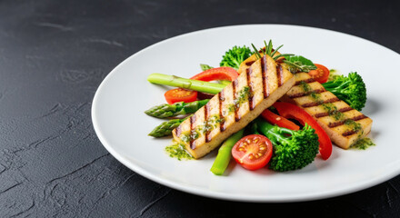 grilled chicken breast with vegetables