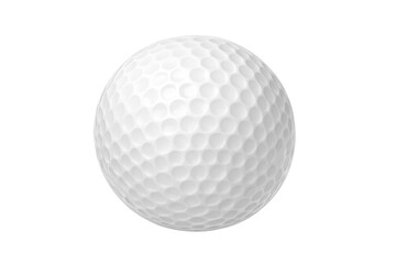Golf ball floating, symbolizing precision in sport, competition, and reaching targets on a transparency background