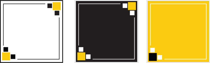 Quote Template Frames for Social Media Posts flat design vector illustration