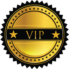 VIP Badge Icon Luxury Membership Seal Premium Quality vector illustration