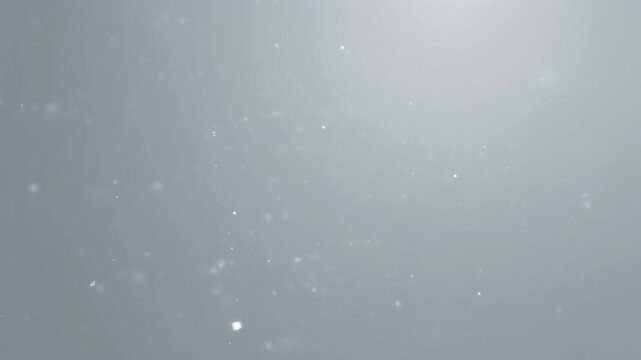 Low density dust particles floating light grey minimal void subtle depth motion cinematic surreal ethereal ambience cascading softly glowing layers futuristic abstract unique style