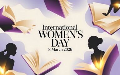 International Womens Day 2026 women reading education celebration illustration