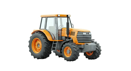 Obraz premium Orange Tractor with Large Tires