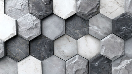 Hexagon Stone Tile Texture Background
