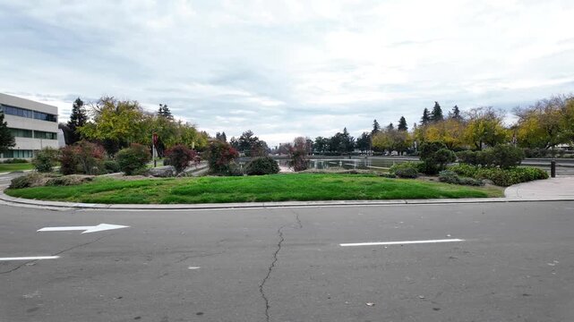 Exploring the Stanislaus State campus on foot reveals inviting walkways, social spaces, and academic landmarks, conveying the steady pulse of university life in Turlock, California.