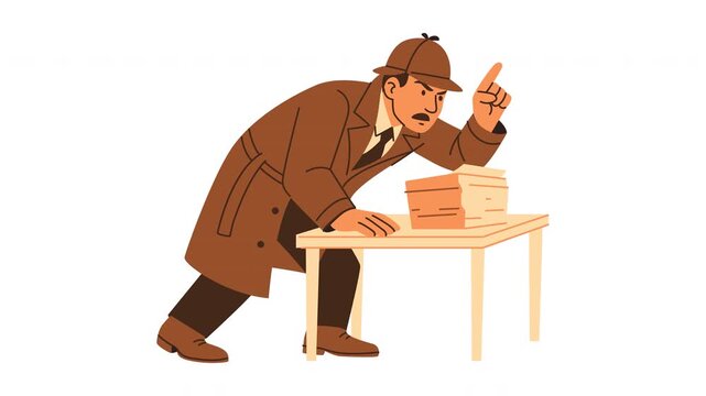 Detective Investigating Documents