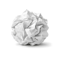 Obraz premium Crumpled Paper Ball – Rejected Idea Concept Isolated