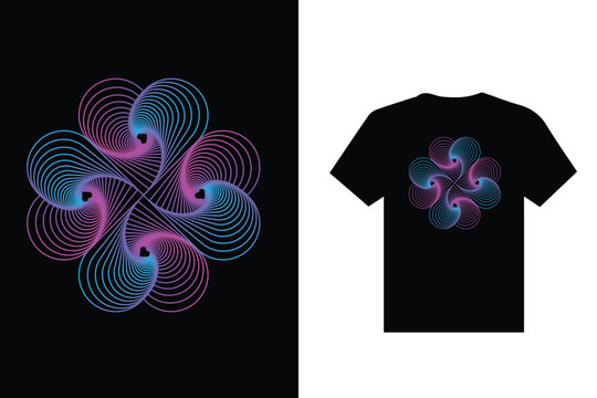 line Art Creative t shirt  design 