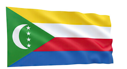 Obraz premium Flag of Comoros Waving