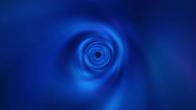 Blue Swirling Tunnel Vortex Background Animation with Concentric Circles and Gradient Effect