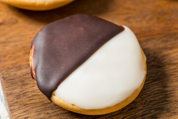Homemade Sweet Black and White Crescent Cookies