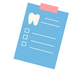 dental, tooth, teeth, checklist, clipboard, record, form, document, chart, schedule, appointment, routine, hygiene