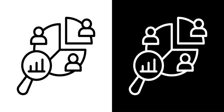 Competitor Analysis Icon Of Line Black And White Style