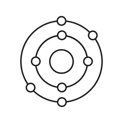 Antioxidant Protection Line Icon Vector on White Background EPS