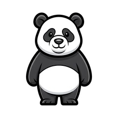 Fototapeta premium Cute Cartoon Panda Bear Illustration.