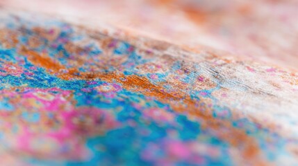 Fototapeta premium Traditional Paisley Floral Pattern on Blue Fabric Swatch for Ethnic Fashion Textile Craft with Artistic Block Printing Texture and Vibrant Neon Details