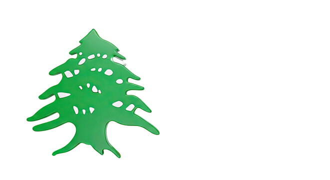Green Cedar Tree Emblem