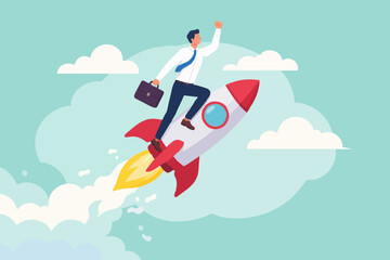 Business Success Rocket Ride