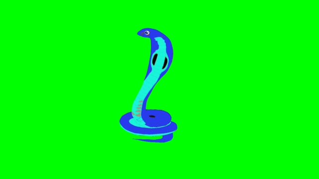illustration of a snack standing character with green screen video