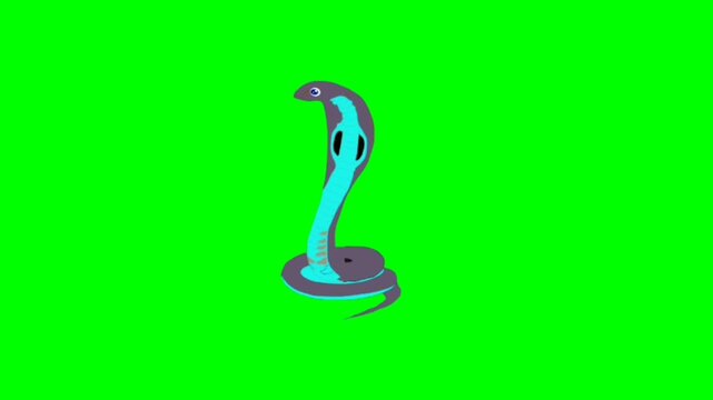 illustration of a snack standing character with green screen video