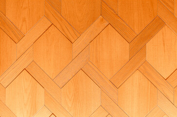 Texture wooden hexagon pattern wall background