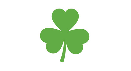 A vibrant green four leaf clover illustration on a white background