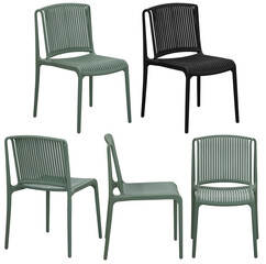 Real modern chair photographed in studio and isolated with transparent background. High-quality furniture product photography in PNG format, perfect for interior design projects