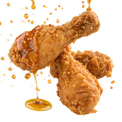 Fried Chicken Drumsticks isolated on transparent background