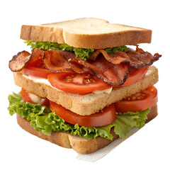 BLT sandwich isolated on transparent background