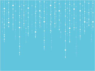 水色の背景にきらめく雫とラインの抽象背景素材