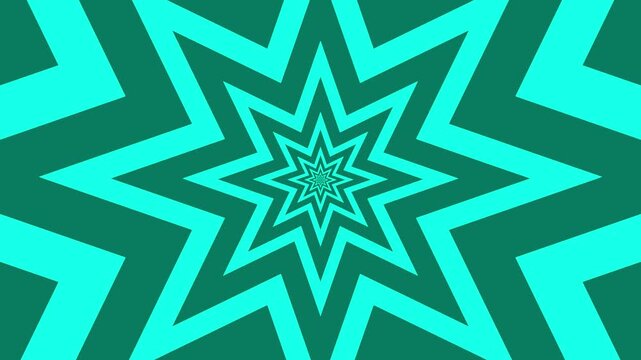 Teal and Cyan Star Tunnel Background pattern geometric