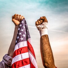 United Resilience. A Symbol of Solidarity and Struggle. Generative AI.