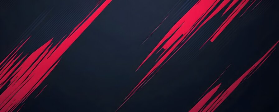 Minimalist dark backdrop displaying sharp red vector lines in chaotic diagonal arrangement for professional gaming layout modern tech aesthetics stylish presentation and digital corporate branding