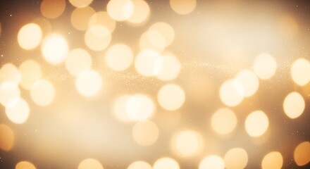 Obraz premium golden bokeh lights background, festive abstract