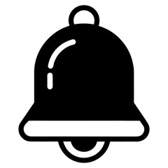 Obraz premium Notification Bell Silhouette Icon Isolated on White Background,