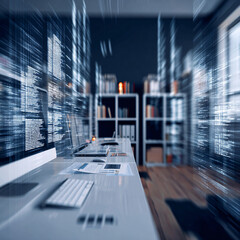 Modern Dark Industrial Corridor Tech Architecture Futuristic Interior Urban Structure