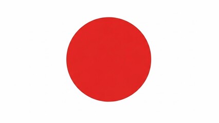 The national flag of Japan, known as the Hinomaru, features a prominent red disc centered on a pure white background, symbolizing the sun goddess Amaterasu and purity.