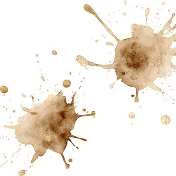 Two large, irregular coffee stains