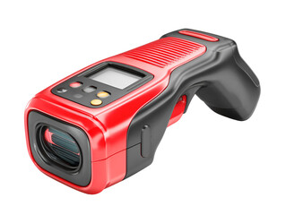 red and black electric screwdriver  isolated on transparent background	