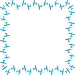 Obraz premium blue colored vector illustration frame design 