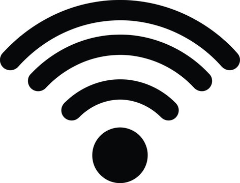 Wifi symbol isolated on white background