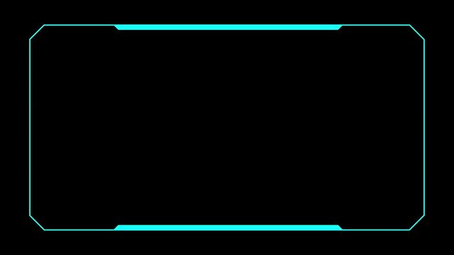 Mint colored futuristic HUD folder frame screen interface 4k 30fps motion graphic animation