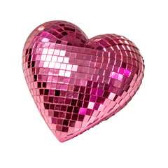 Pink Heart Shaped Disco Ball