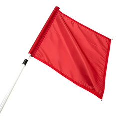 Red Golf Pin Flag on White Background