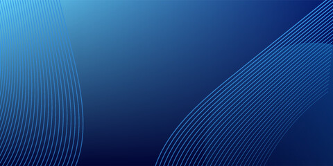 Abstract blue background with glowing wave. Technology hi-tech futuristic template. Vector illustration