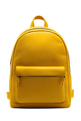 Bright yellow leather backpack