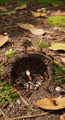 Ant Colony Excavation - A Close-Up of Natures Tiny Engineers at Work.