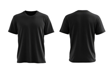 Naklejka premium Blank black t-shirt, front and back view (5)