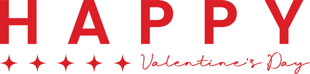 Happy valentine's day banner design, valentine's day text design 